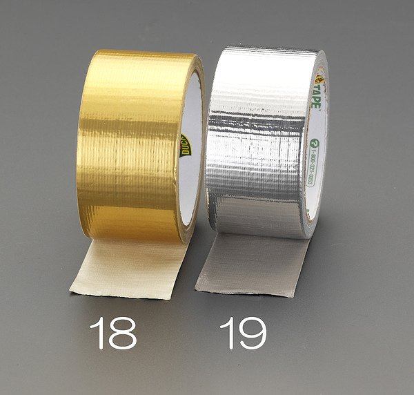 エスコ ESCO 【個人宅不可】 48mmx9.1m 手切れ粘着テープ（シルバー）［DUCK］ EA944RS-19 [2-0211230]