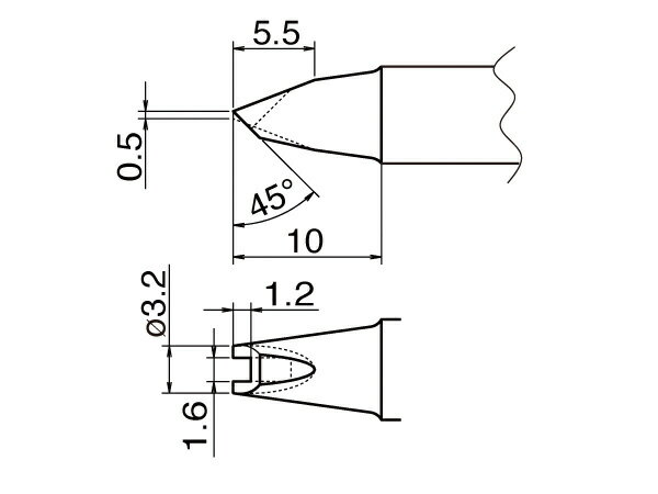 エスコ ESCO 3.2mm 交換用こて先 （EA304AP用） EA304AP-20 [2-1040980]