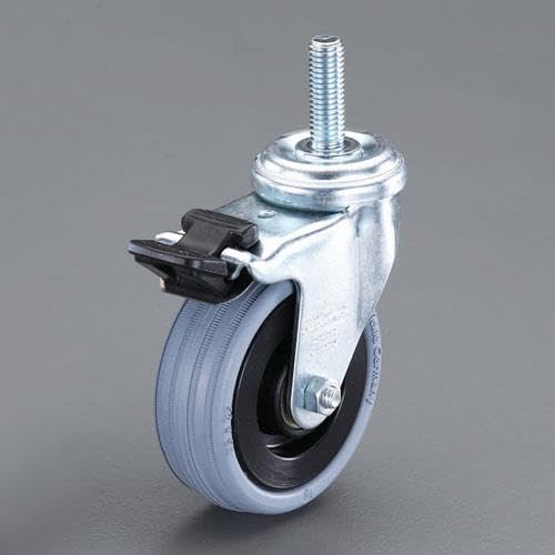 エスコ ESCO 【個人宅不可】 75mm/M10 キャスター（自在・ねじ・ブレーキ付） EA986GF-12 [2-0789371]