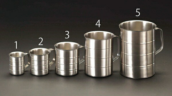 エスコ ESCO 【個人宅不可】 4000ml 計量カップ（ステンレス製） EA991KR-5 [2-0333901]