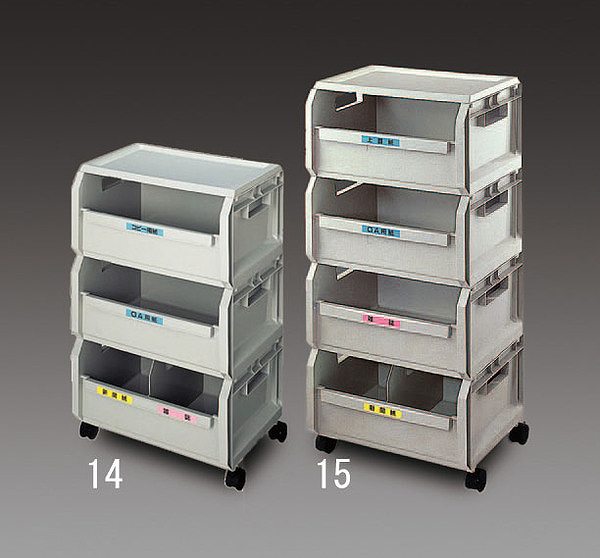 エスコ ESCO 【個人宅不可】 510x370x1070mm 分別回収ボックス（4段） EA995C-15 [2-5089714]