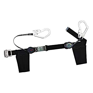 エスコ ESCO 【個人宅不可】 墜落制止用器具（胴ベルト/巻取式2丁掛け） EA998FR-161 [2-1411193]