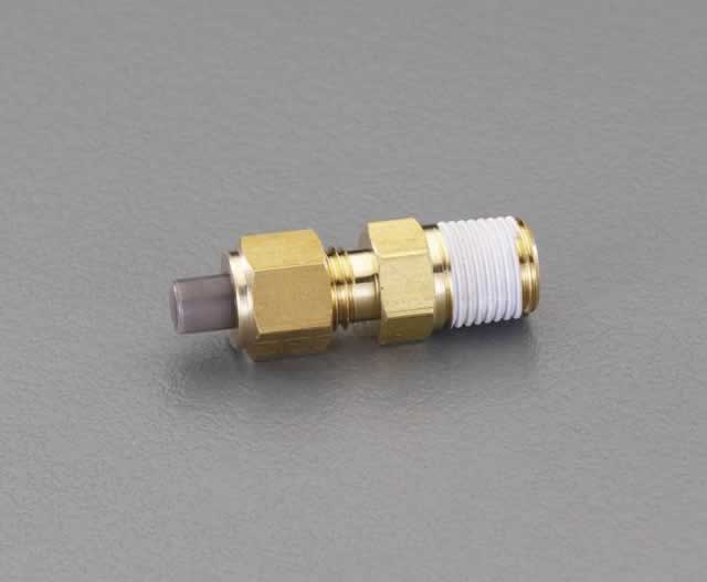エスコ ESCO 【個人宅不可】R 3/8”x 8mm ユニオン（ハーフ/黄銅製） EA425LA-83 [2-5322576]