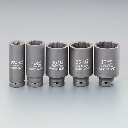 エスコ ESCO 【個人宅不可】 1/2”DR インパクト用ハブソケットセット（ハブナット/ハブボルト EA164KH-1 [2-1597712]