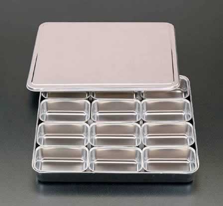 エスコ ESCO 【個人宅不可】 340x300x 40mm パーツケース（ステンレス製/12個） EA508S-52 [2-0333383]