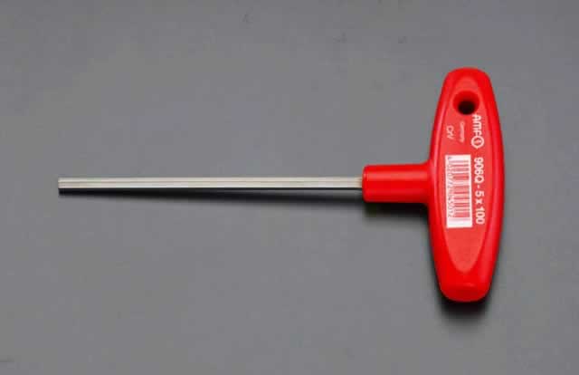 エスコ ESCO 【個人宅不可】 5.0x100mm ［Hexagon］T型ドライバー EA573AB-5 [2-0575660]