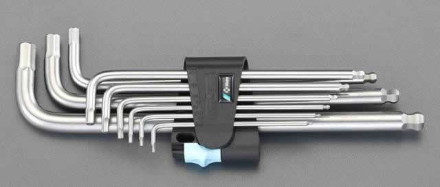 エスコ ESCO 【個人宅不可】 1.5-10mm ［Ball Hex-Plus］キーレンチ（ステンレス製） EA573WS-90 [2-06..