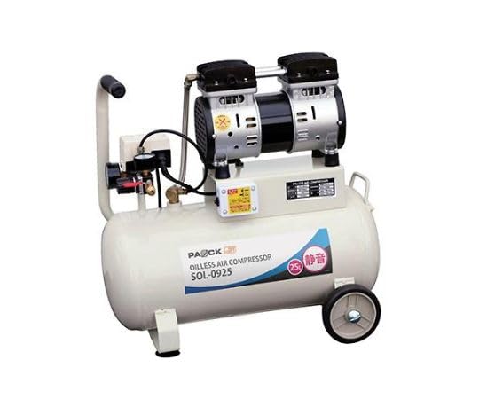 エスコ ESCO 【個人宅不可】 AC100V/ 650W エアーコンプレッサー（25L/オイルレス） EA116SW-1 [2-1292..