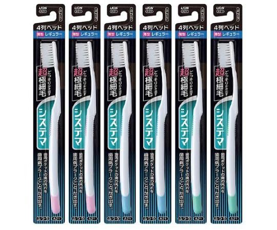 エスコ ESCO 【個人宅不可】 歯ブラシ（システマ/レギュラー/ふつう/6本） EA109DZ-32B [2-1474853]