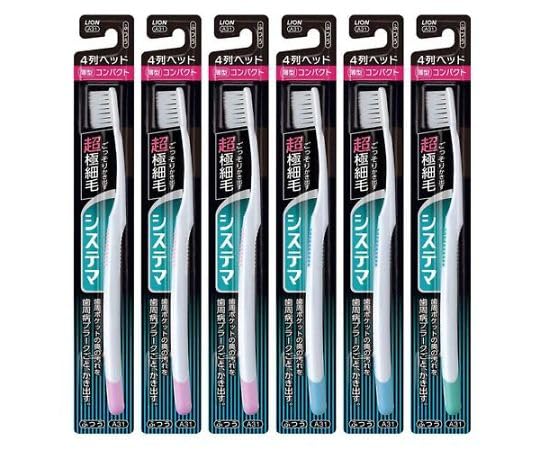 エスコ ESCO 【個人宅不可】 歯ブラシ（システマ/コンパクト/ふつう/6本） EA109DZ-37B [2-1476598]