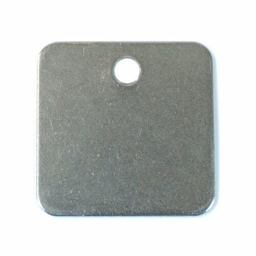 エスコ ESCO 【個人宅不可】 51x51mm タグブランク（ステンレス 角/10枚） EA591HC-24 [2-1992227]