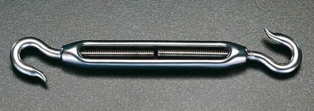 エスコ ESCO 【個人宅不可】 1/4” ターンバックル（フック＆フック・ステンレス製） EA638CE-6A [2-0300064]