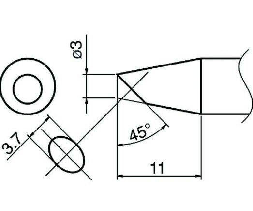 白光 ハッコー T33-SSBC3 こて先スリムタイプ/3SSBC型 T33-SSBC3 [7-052309]