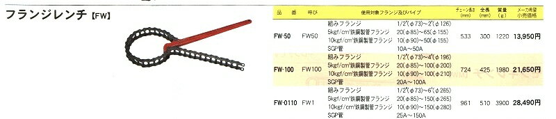 松阪鉄工所 MCC フランジレンチ 100 FW-100 [23-FW-100]