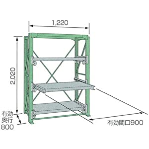 ムラテック KDS 【代引不可】 【個人宅不可】 金型収納ラック スライドラックSSR10-2009-3HT SSR10-2009-3HT [I270303]