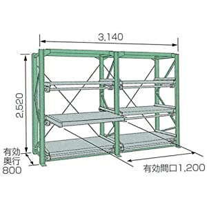 ムラテック KDS 【代引不可】 【個人宅不可】 金型収納ラック スライドラックSSR30-2512-3HTR SSR30-25..