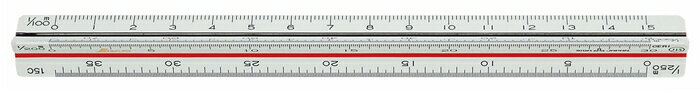 ☆送込☆ シンワ測定 三角 スケール A-15 15 土地家屋調査士用 JIS No.74969 [A030913]