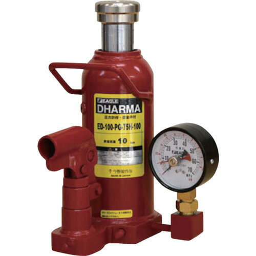 今野製作所 イーグル 【別途送料】 【個人宅不可】 置針式ゲージ付油圧ジャッキ 能力16t ED-160-PG-75H..