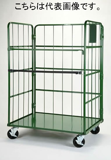 ナンシン nansin 【別途送料】 【個人宅不可】 カゴ車 カゴ台車 大型台車 運搬車 外寸1100×1100×1700 RC-7C [83-RC-7C]