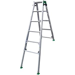 ナカオ 【個人宅不可】脚立 四脚調整式脚異長はしご兼用脚立 ピッチ DW-150 [1061-2202661]