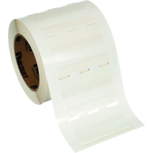 パンドウイット ケーブル用ラベル 熱転写プリンタ用回転ラベル 白 印字部25.4×6.4 2500枚 R100X075V1T ..