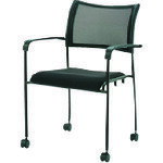 プラス 【別途送料】 【個人宅不可】 JTX 707122）会議イス GKM-A50 ブラック 肘付キャスタ付 GKM-A50 BK [1105-00007398]