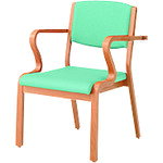 プラス 【別途送料】 【個人宅不可】 PLUS 39387）木製椅子 S・S肘 SH400 DB-USAS40 LB DB-USAS40 LB [..