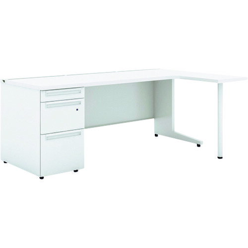 プラス 【別途送料】 【個人宅不可】 PLUS 779917）US L型片袖机UR-1812WDL-3-7R W4 UR-1812WDL-3-7R W4/W [1105-00015177]