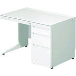 プラス 【別途送料】 【個人宅不可】 PLUS 673076）ステージオ 片袖机 ST-117L-4 WS/W4 ST-117L-4 WS/W..