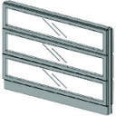 プラス 【別途送料】 【個人宅不可】 PLUS 625577)LFパネル ガラスパネル3段 LF-1210G DGY LF-1210G [1105-000183...