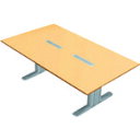 プラス 【別途送料】 【個人宅不可】 PLUS 604201)XF TYPE-L会議テーブルXL-2412KG WM/M4 XL-2412KG WM/M4 [1...