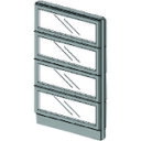 プラス 【別途送料】 【個人宅不可】 PLUS 625580)LFパネル ガラスパネル4段 LF-0713G DGY LF-0713G [1105-000183...