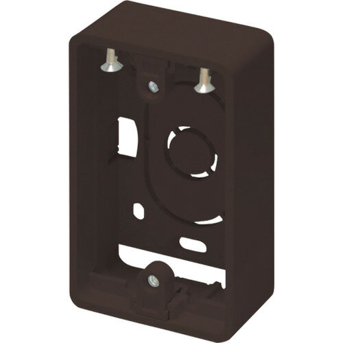 マサル工業 マサル ニュー・エフモール付属品 露出ボックス 1個用 超浅型 チョコ SFBTA19 [1133-4615280]