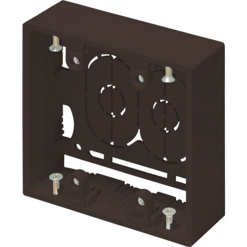 マサル工業 マサル ニュー・エフモール付属品 露出ボックス 2個用 深型 チョコ SFBF29 [1133-4361385]