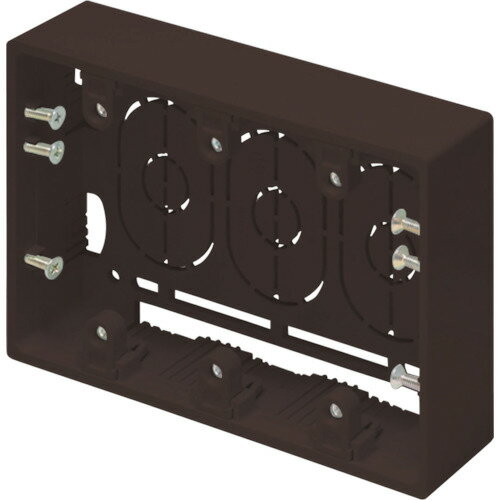 マサル工業 マサル ニュー・エフモール付属品 露出ボックス 3個用 深型 チョコ SFBF39 [1133-4361460]