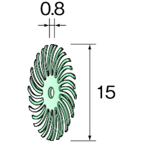 ミニター Minimo ラバーブラシ #8000 15 （20個入） NA3506 [1147-0534334]