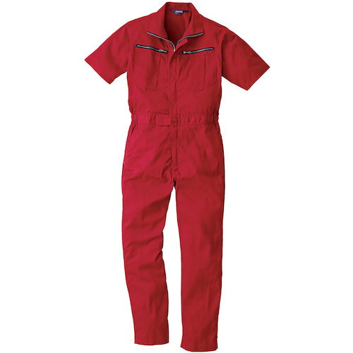 桑和 9907 半袖つなぎ レッド LL 9907-43-LL [1173-9373881]