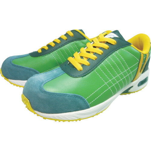 日進ゴム 日進 耐滑樹脂先芯入りスニーカー グリーン 25.0cm V206GN-25.0 [1285-041152]