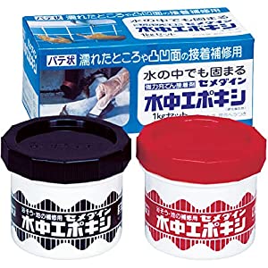 セメダイン 水中用補修剤 水中エポキシ 1kgセット（水の中でも固まる） AP-001 AP-001 [I270304]