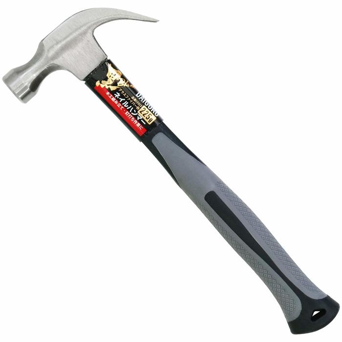 KONYO コンヨ 大五郎 黒 ネイルハンマー グラスファイバー柄 225g [1324-123120]