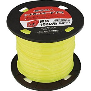 モクバ ナイロンコード プロ イエロー ボビン巻き 四角2.4mmx100m F213 [134-015760]