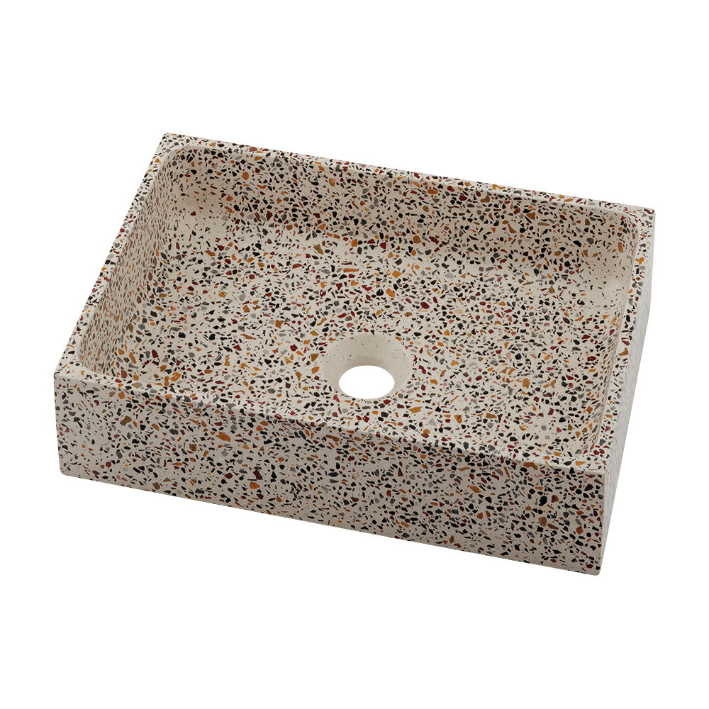 カクダイ KAKUDAI 角型手洗器//テラゾグラノーラ #CR-0056-M [142-133260]