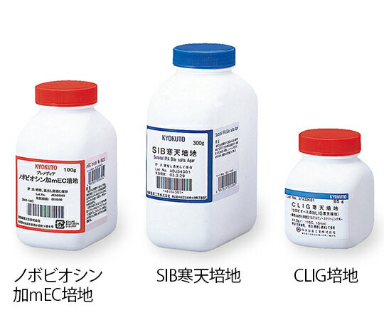 納期目安　（メーカーに在庫がある場合）13:30までにご注文の場合約3〜7日後出荷(土日祝日を除く）※表示の納期目安はあくまで目安ですのでお約束ではありません。具体的納期は都度お問い合わせください。お取り寄せ品です！ご注文後[商品欠品]及び[商品完売(廃番)]が発生する場合がございます。あらかじめご了承の上ご注文お願いいたします！またご注文の数量、お届け先によって別途送料が発生する場合がございます。その場合当店よりご連絡させていただきますのでご対応お願いいたします。商品未発送の状況でもメーカーによってはキャンセル不可となり場合もございますのでご了承の上ご注文お願いいたします。※記載の商品画像はイメージ（代表）画像ですので画像だけの情報のみでご購入はお控え頂き、必ず記載内容をご確認下さい。・水・食品からの検出に必須な増菌培養に使用します。・培地名：プレメディアノボビオシン加mEC培地・適合：大腸菌O157増菌用・容量（g）：100・組成：1L＝36.6g・mEC培地に予めノボビオシンを25mg/Lに添加したもの・※保存方法：室温当社管理番号2-5977-02--検索キーワード--カタログページ数