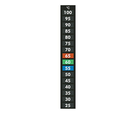 アズワン AS ONE 室内液晶温度シール（可逆性）　25〜100℃ 3-9299-01 [A100602]
