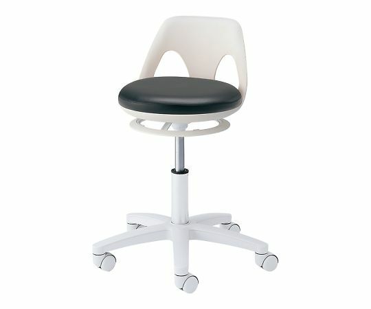 アズワン AS ONE ハイタイプチェア（抗菌・防汚）　足掛リング無　ブラック 4-2862-01 [1445-0081784]