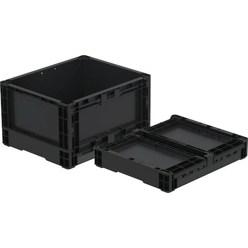 三甲 【別途送料】 【個人宅不可】 導電折りたたみコンテナー 561920 オリコンEP58B（導電）ブラック 56192000BK901 [1467-9015432]