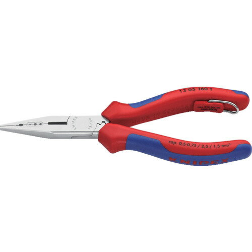 クニペックス KNIPEX 電気技師用ラジオペンチ 落下防止 160mm #1305-160T [149-079965]