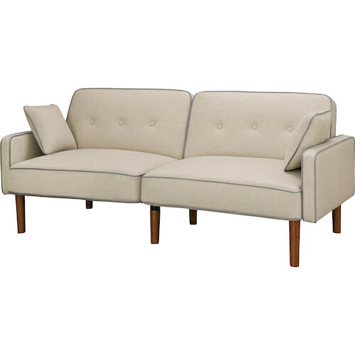 アイリスオーヤマ IRIS 【別途送料】 2人掛けリクライニングソファ アイボリー DRSB-2S [155-636438]