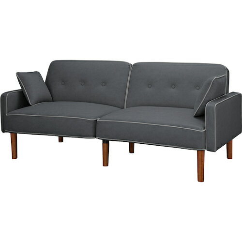 アイリスオーヤマ IRIS 【別途送料】 2人掛けリクライニングソファ ダークグレー DRSB-2S [155-636445]