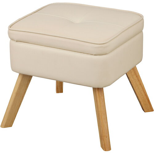 アイリスオーヤマ IRIS 収納付オットマン アイボリー LEC-OT [155-637855]